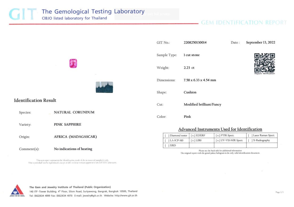 Pink Sapphire 2.23 ct