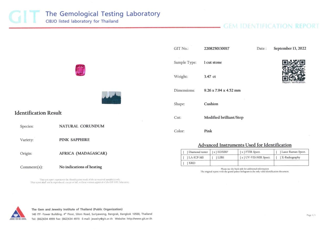 Pink Sapphire 3.47 ct