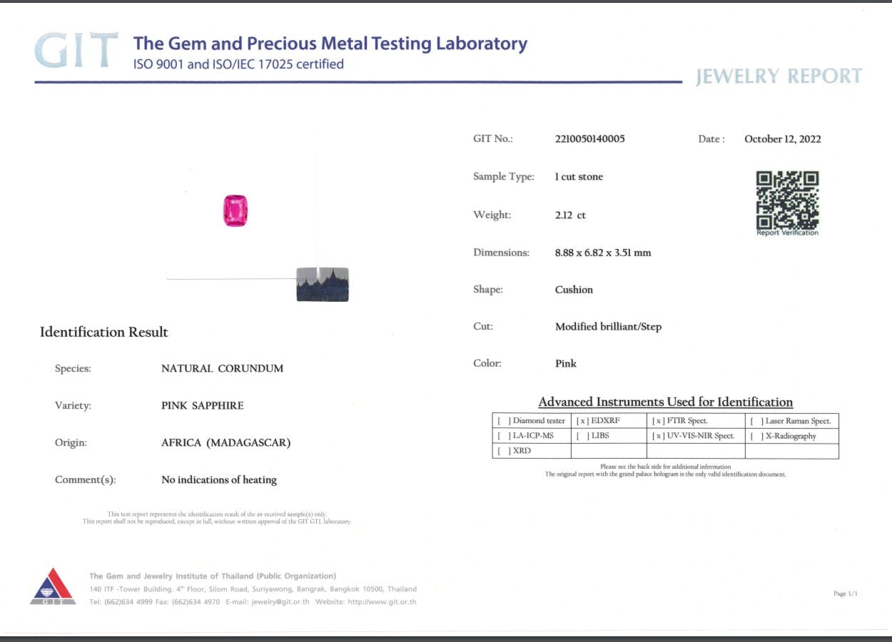 Pink Sapphire 2.12 ct
