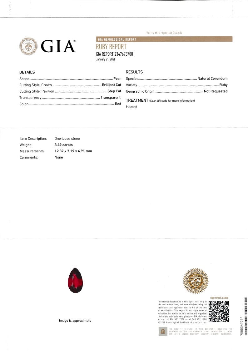 Mozambique Ruby 3.49 ct