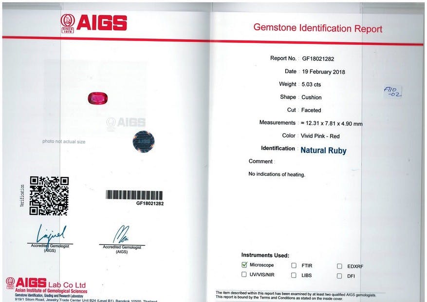 Mozambique Ruby 5.02 ct