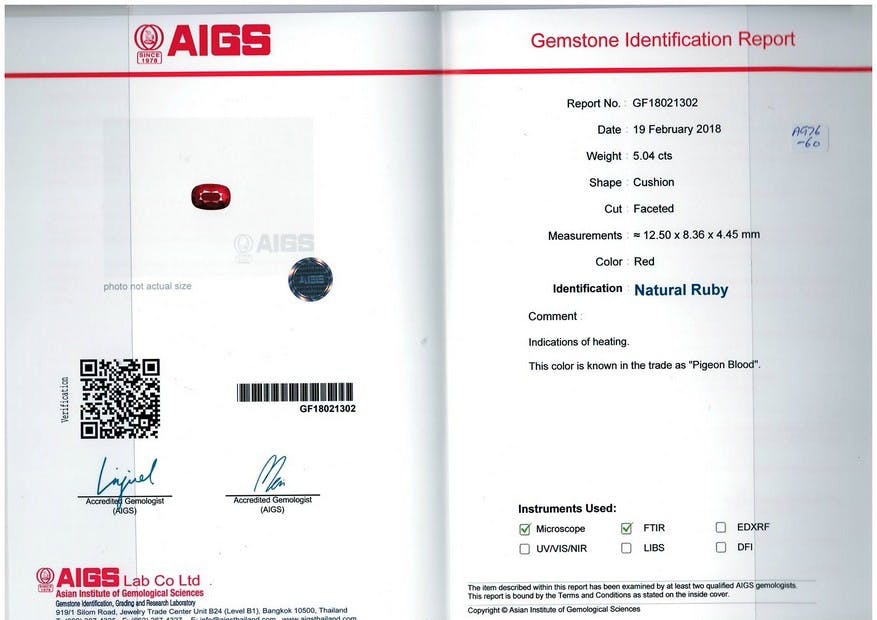 Mozambique Ruby 5.04 ct