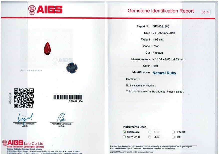 Mozambique Ruby 4.02 ct