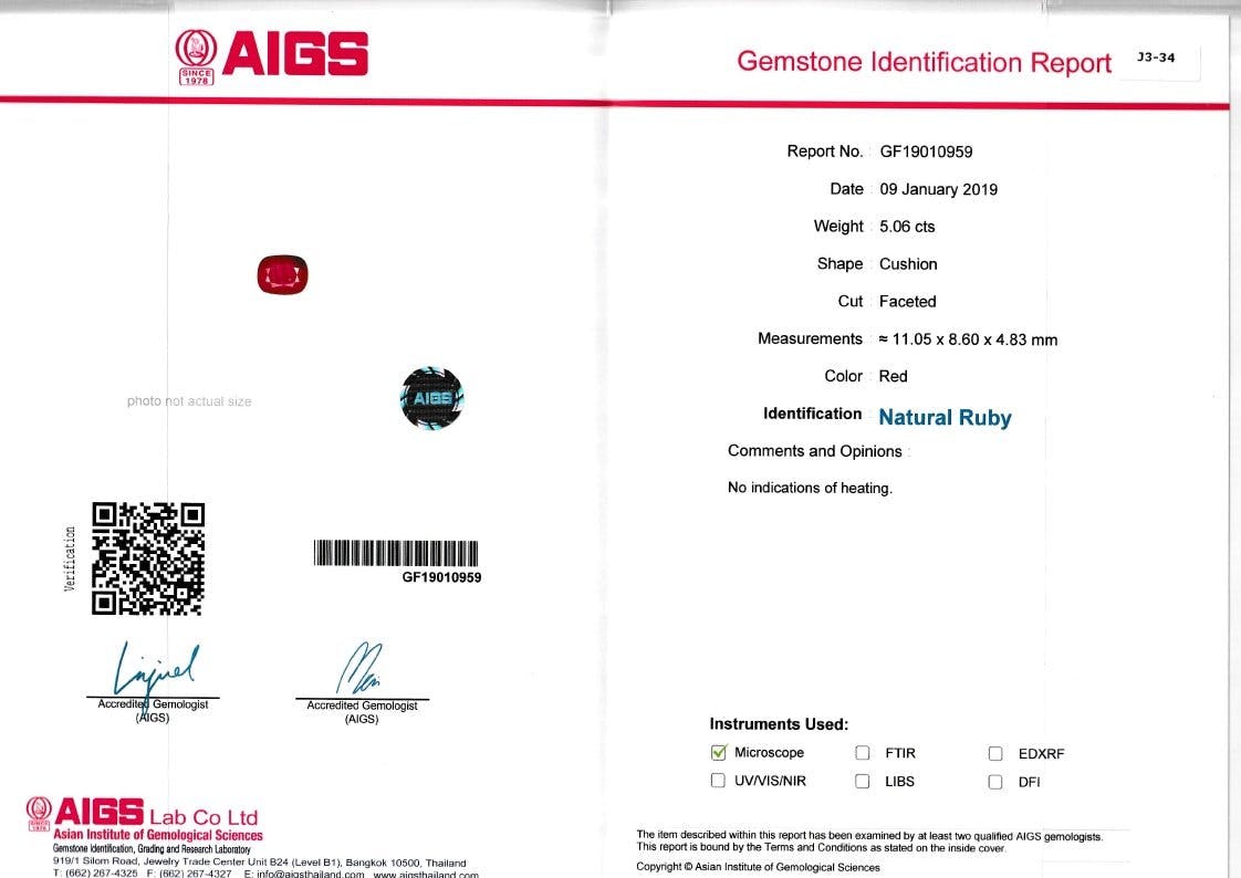 Mozambique Ruby 5.05 ct