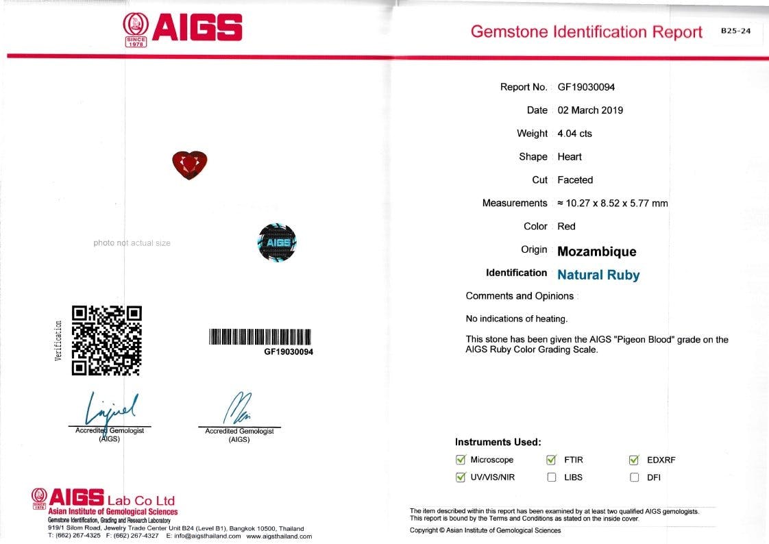 Mozambique Ruby 4.04 ct