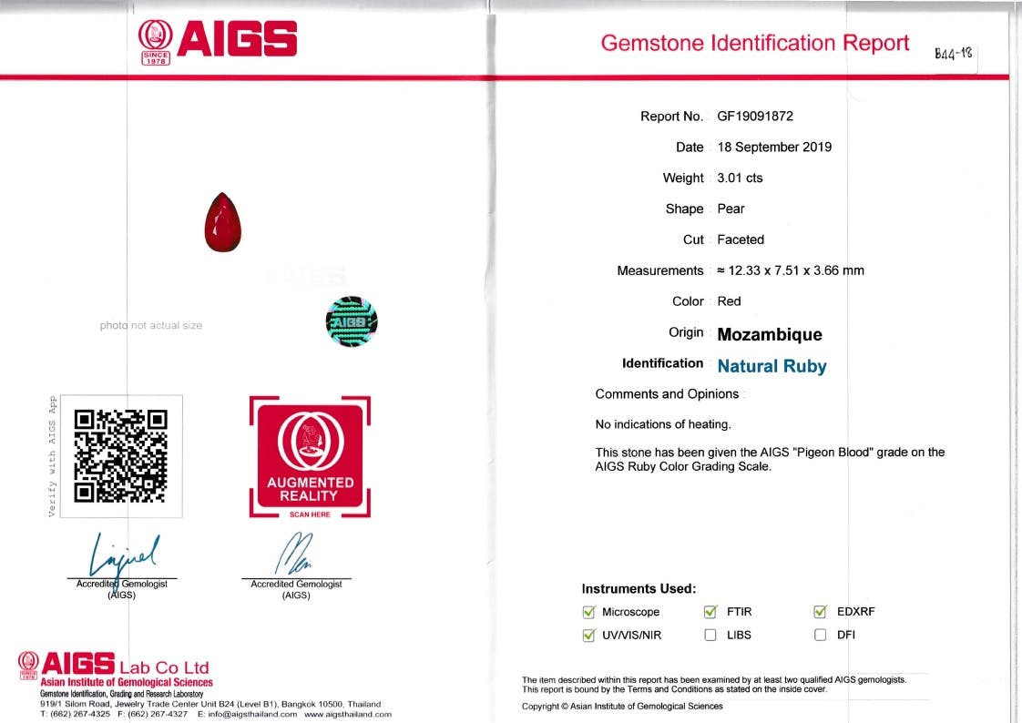 Mozambique Ruby 3.01 ct