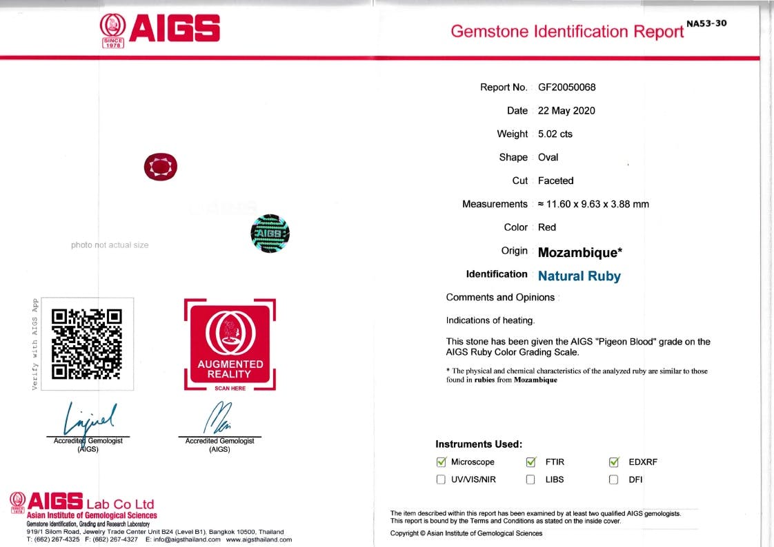 Mozambique Ruby 5.02 ct