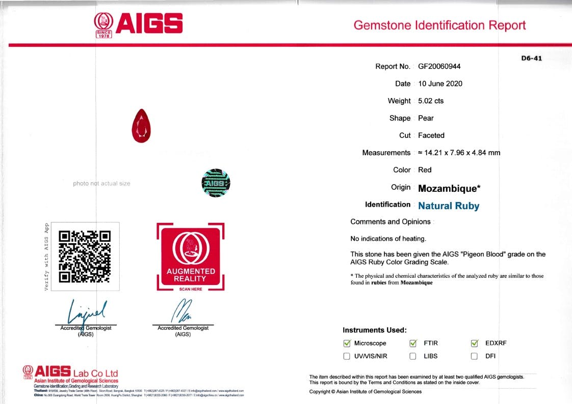 Mozambique Ruby 5.02 ct