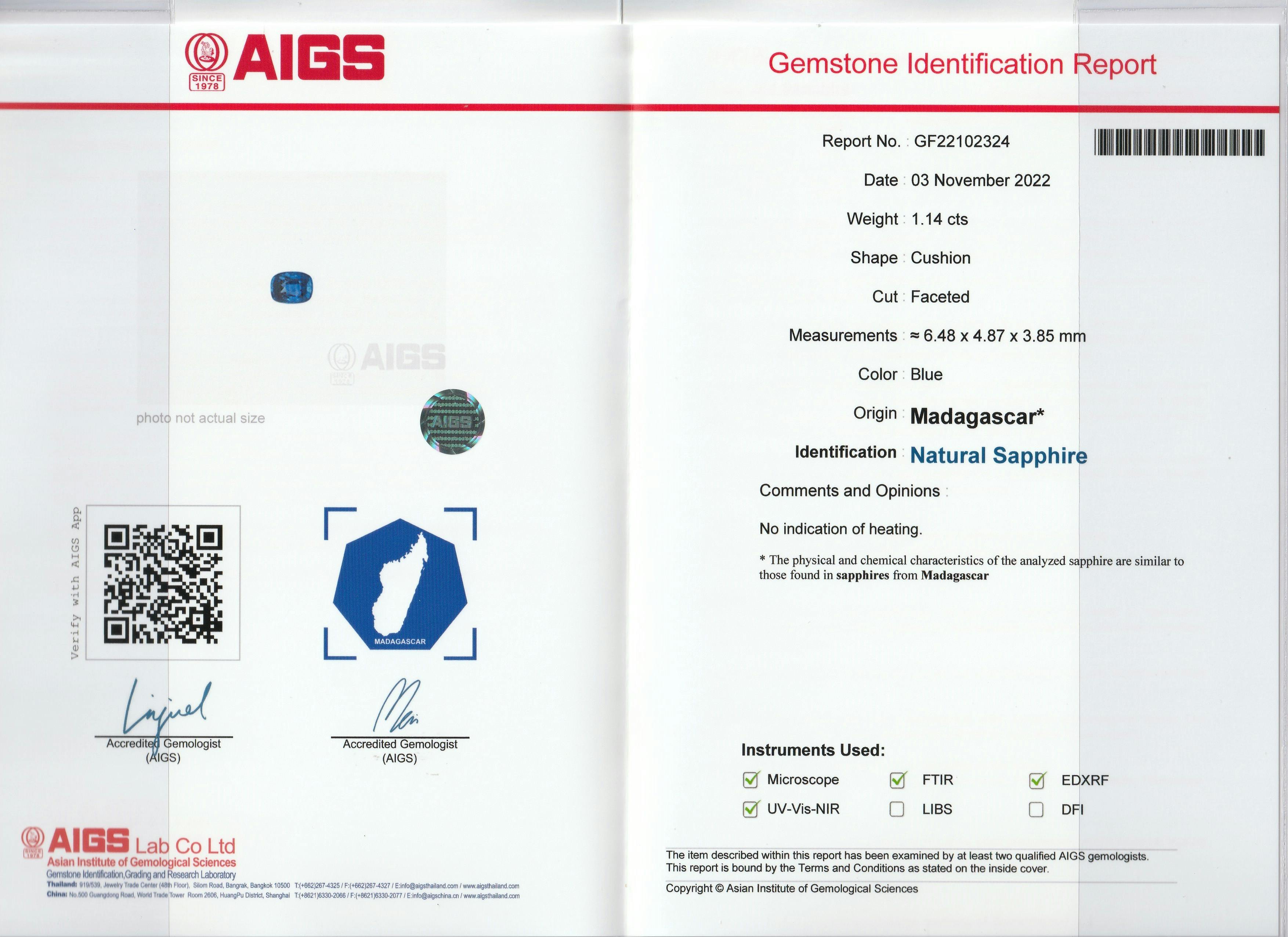 Blue Sapphire 1.14 ct