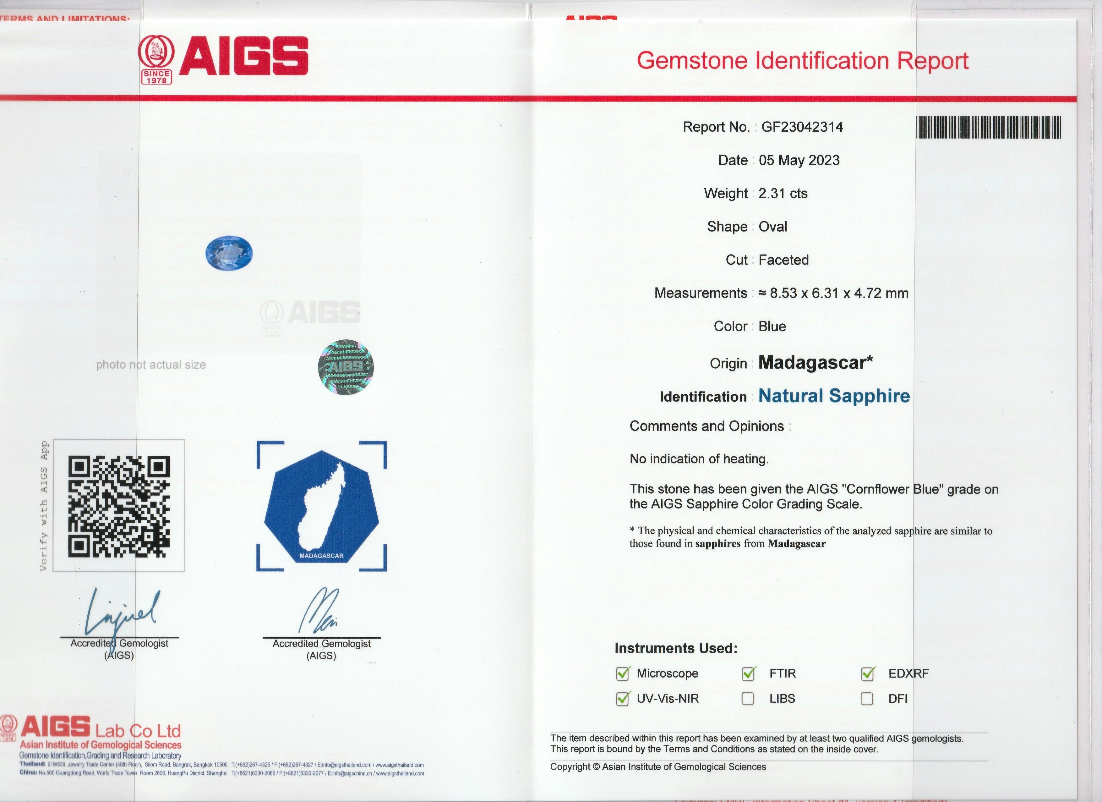 Blue Sapphire 2.30 ct