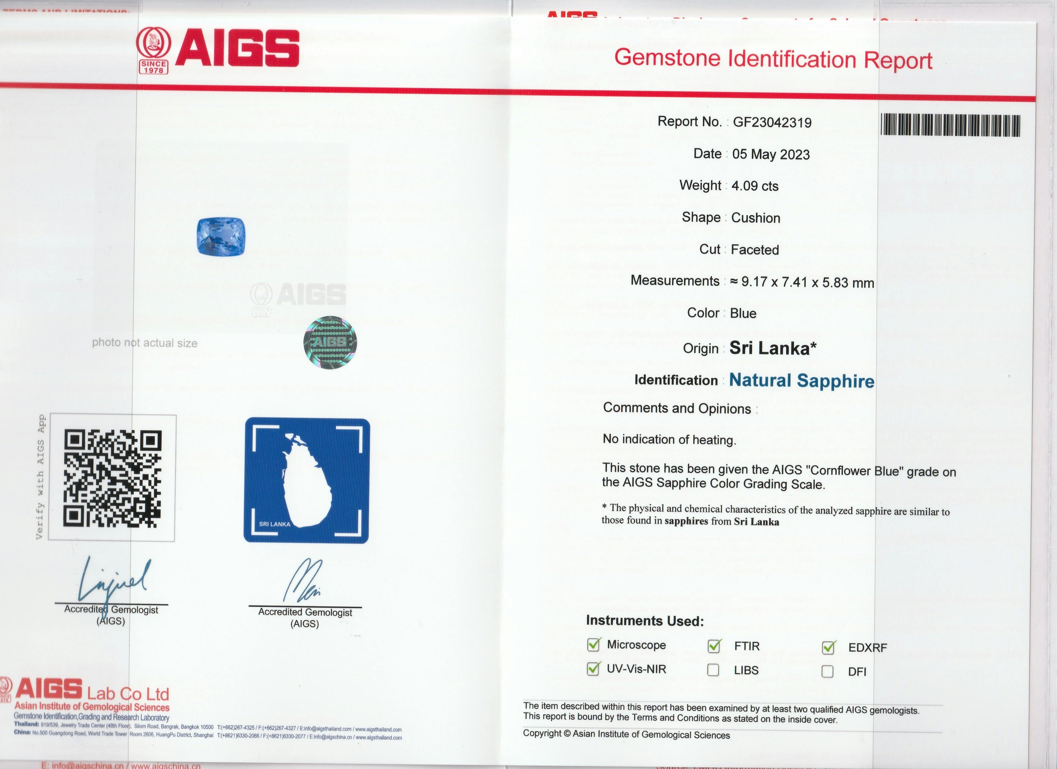 Blue Sapphire 4.09 ct