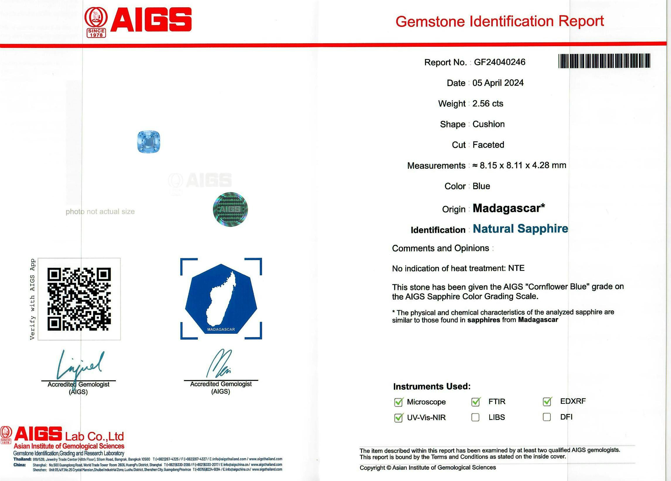 Blue Sapphire 2.56 ct