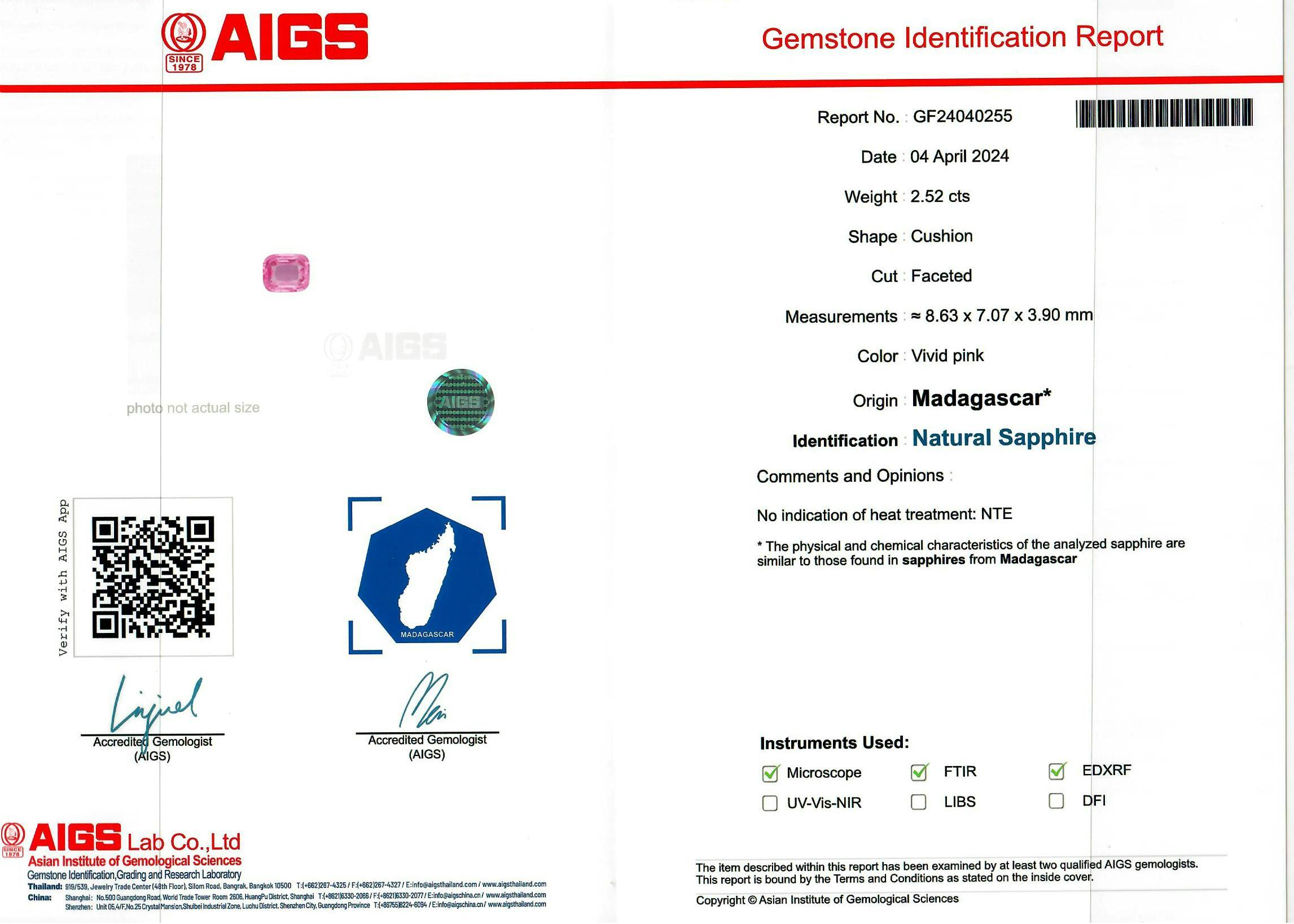 Pink Sapphire 2.52 ct