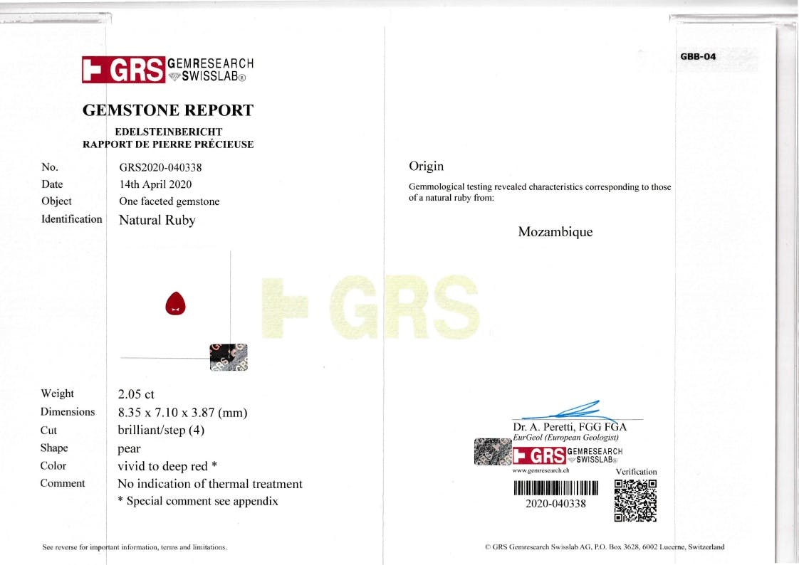 Mozambique Ruby 2.05 ct