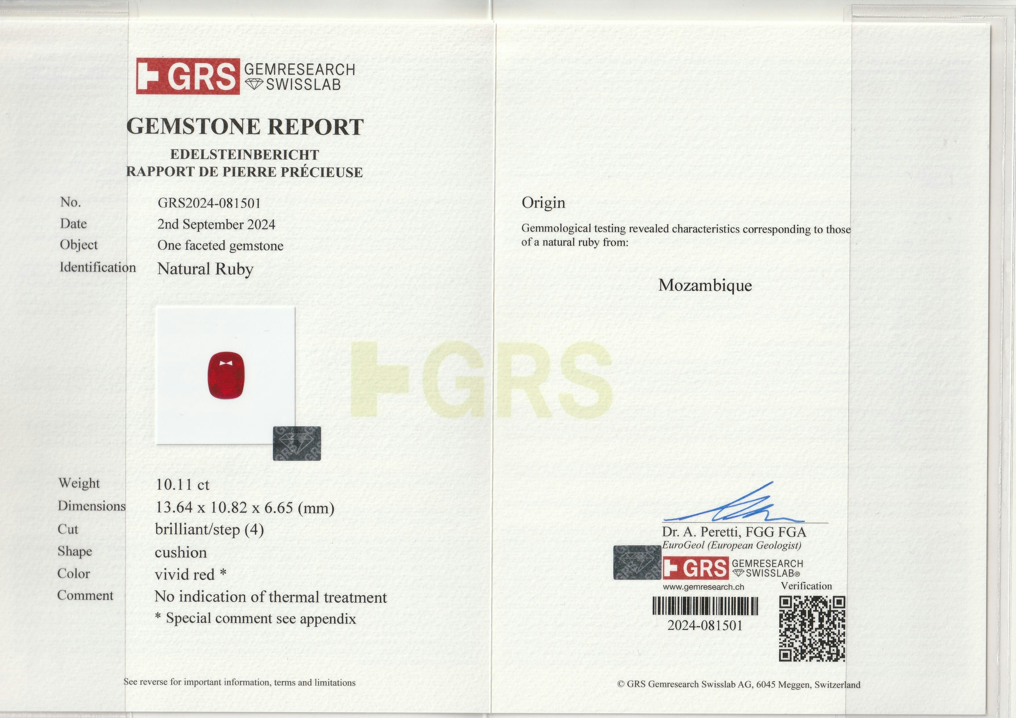 Mozambique Ruby 10.11 ct