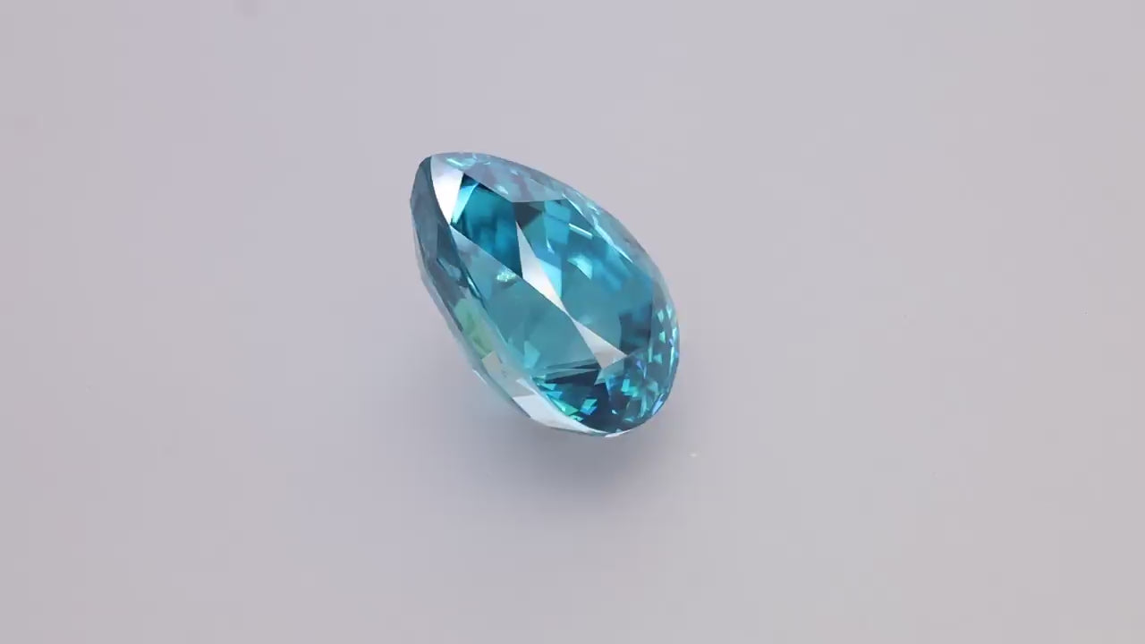 Blue Zircon 34.64 ct