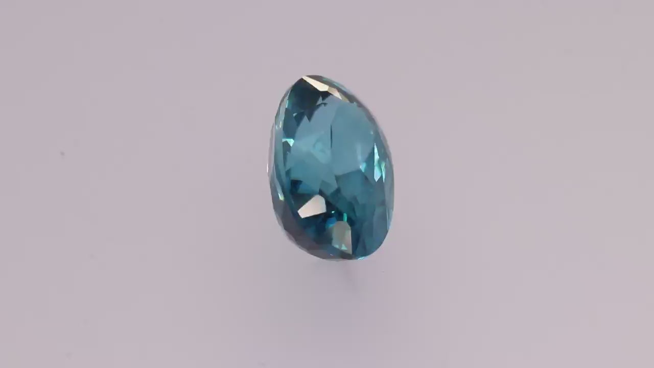 Blue Zircon 7.17 ct